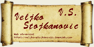 Veljko Stojkanović vizit kartica